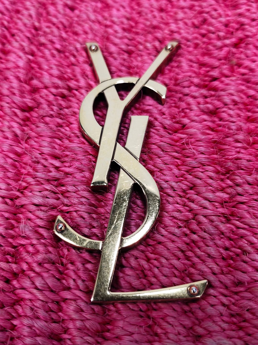 Saint Laurent Medium Raffia Monogram Kate Sac porté croisé