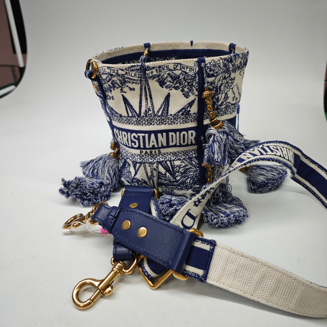 Dior Toile brodé Reve d Infini D Bubble Bucket Sac