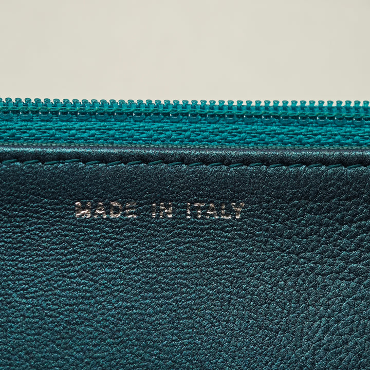 Chanel CC Matelassé Metallic Cuir d’agneau Wallet on Chain