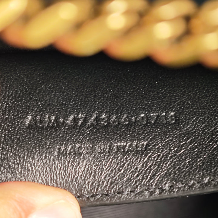 Saint Laurent Small Velours Monogram Kate Pompon Sac porté croisé