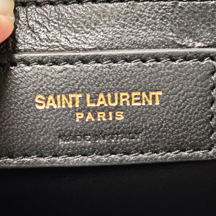 Saint Laurent Small Velours Monogram Kate Pompon Sac porté croisé