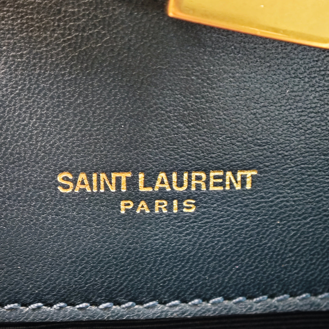 Saint Laurent Small Velours Monogram Kate Pompon Sac porté croisé