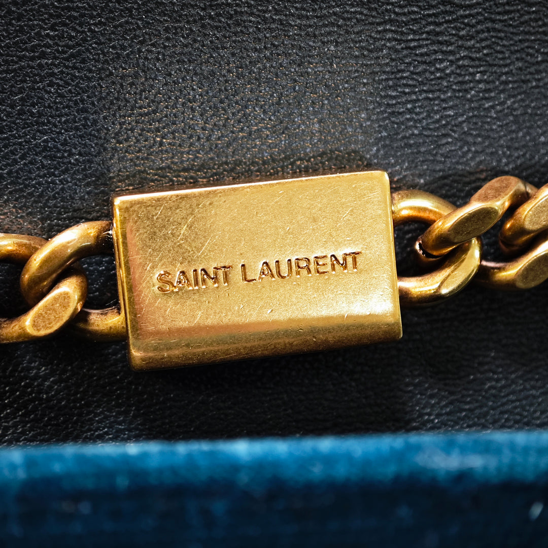 Saint Laurent Small Velours Monogram Kate Pompon Sac porté croisé