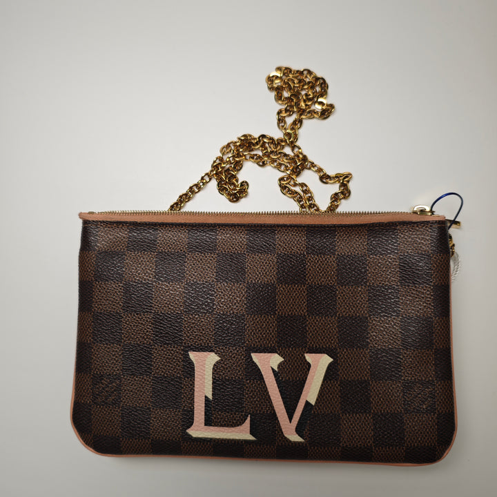Louis Vuitton Damier Ebene Pochette Double Zip