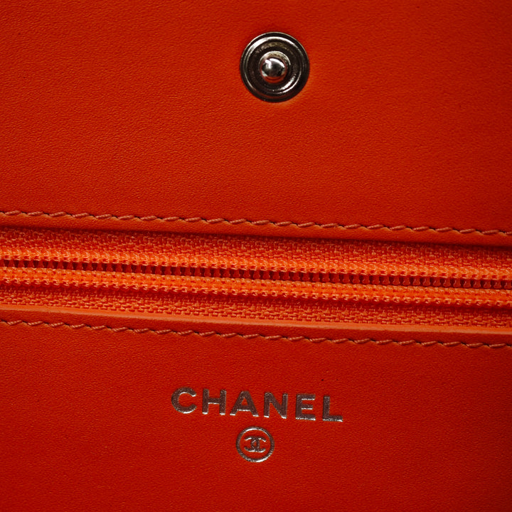 Chanel CC Cuir verni Caviar Wallet on Chain