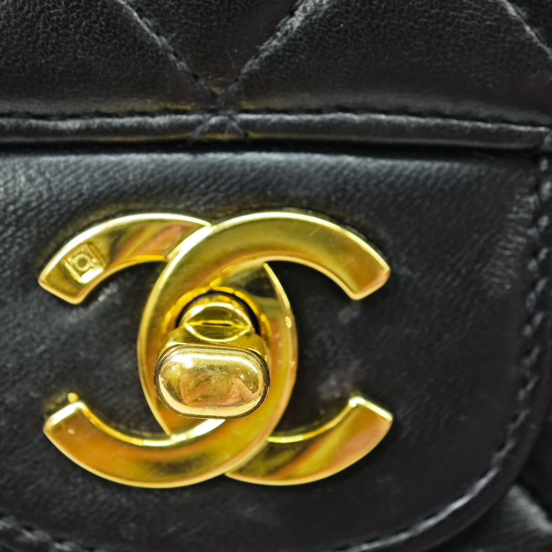 Chanel Medium Cuir d’agneau Kelly Parent sac à anse supérieure