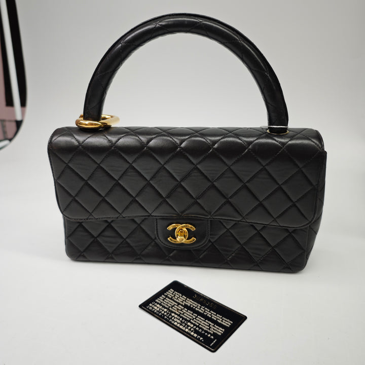 Chanel Medium Cuir d’agneau Kelly Parent sac à anse supérieure