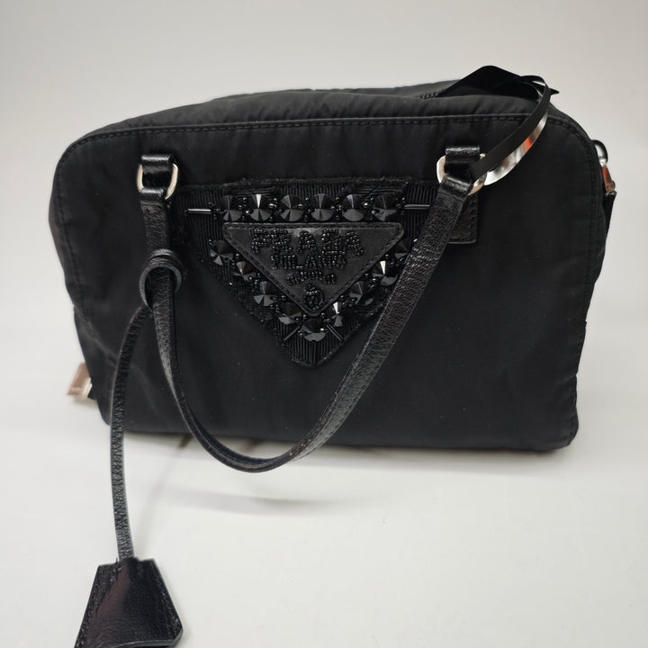Prada Tessuto Beaded Sac à main