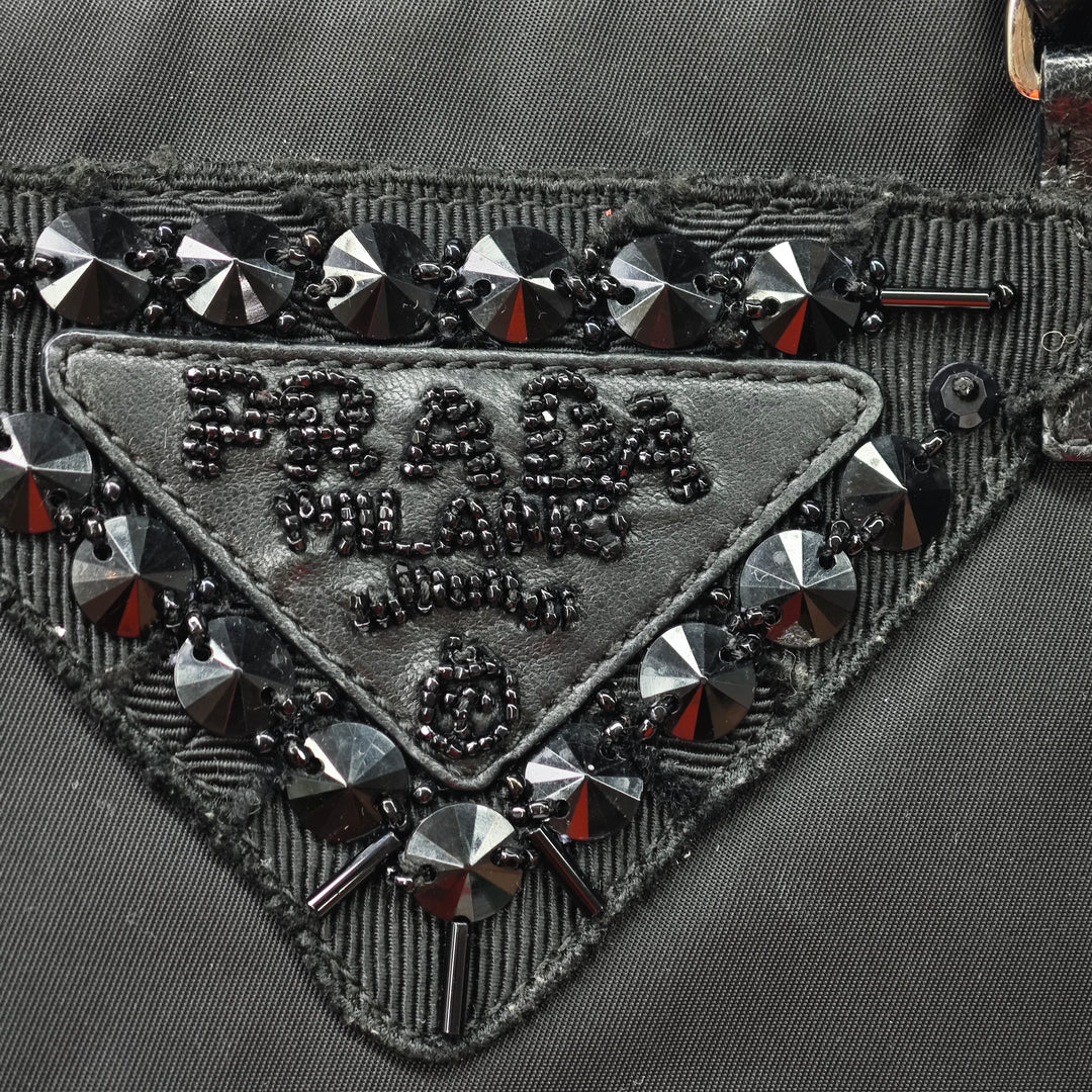 Prada Tessuto Beaded Sac à main