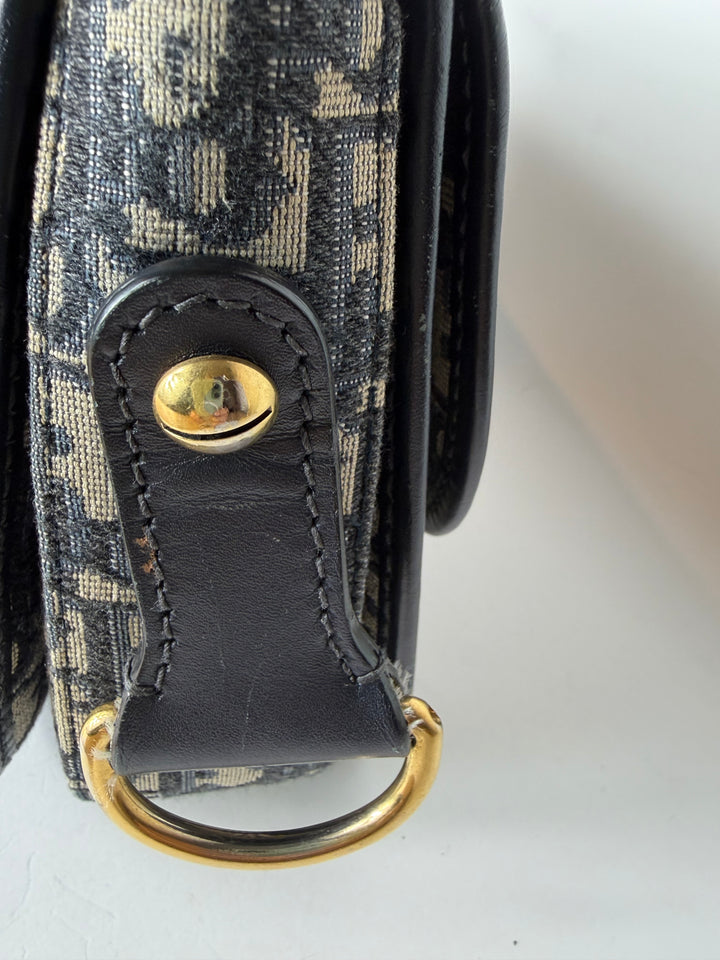 Dior Oblique Toile à rabat Sac porté croisé