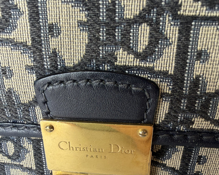 Dior Oblique Toile à rabat Sac porté croisé
