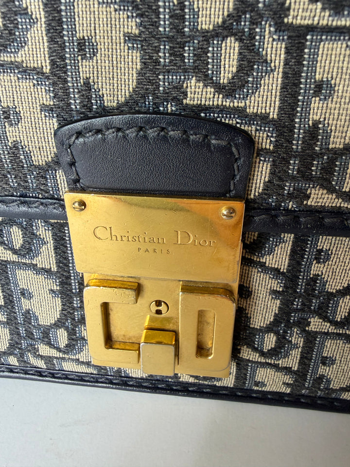 Dior Oblique Toile à rabat Sac porté croisé