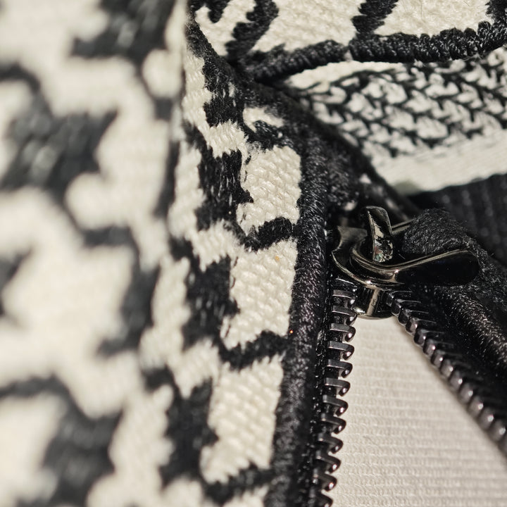 Dior Mini brodé Toile Houndstooth Lady D Lite