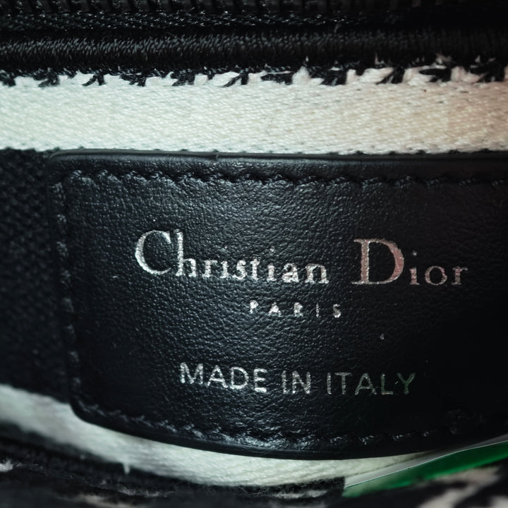 Dior Mini brodé Toile Houndstooth Lady D Lite