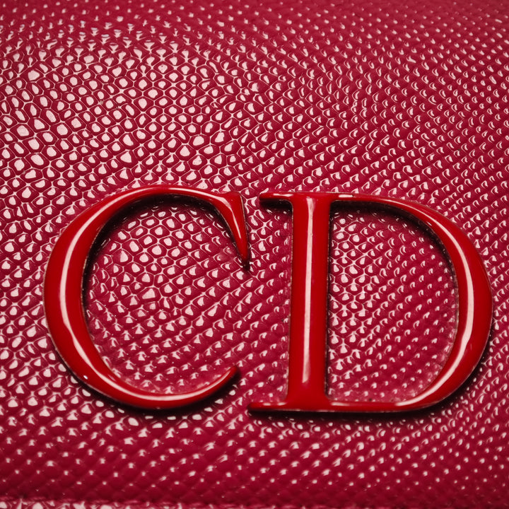 Dior Grained Cuir verni Mania Rendez Vouz Wallet on Chain
