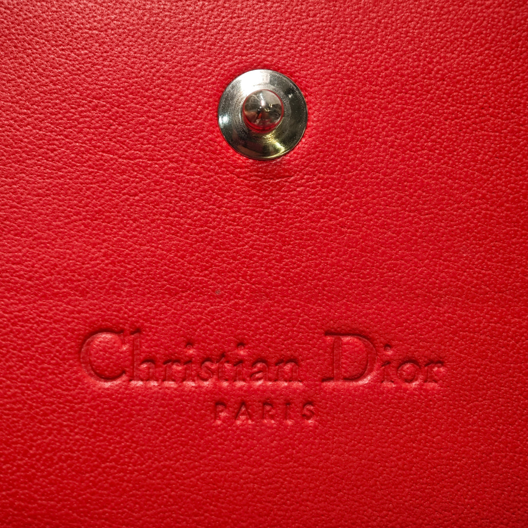 Dior Grained Cuir verni Mania Rendez Vouz Wallet on Chain