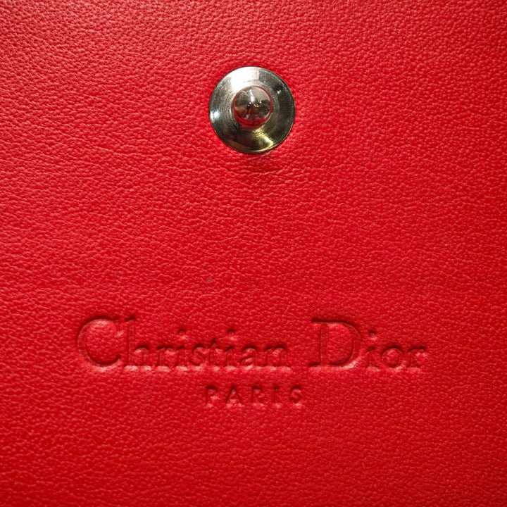 Dior Grained Cuir verni Mania Rendez Vouz Wallet on Chain