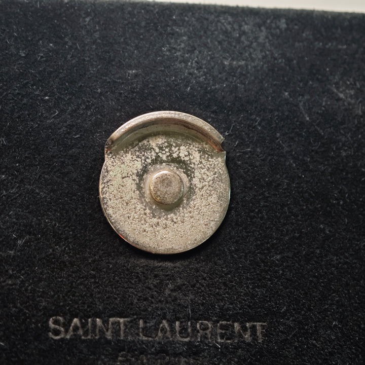 Saint Laurent Small Croc embossé Cuir Monogram Kate Pompon Sac porté croisé