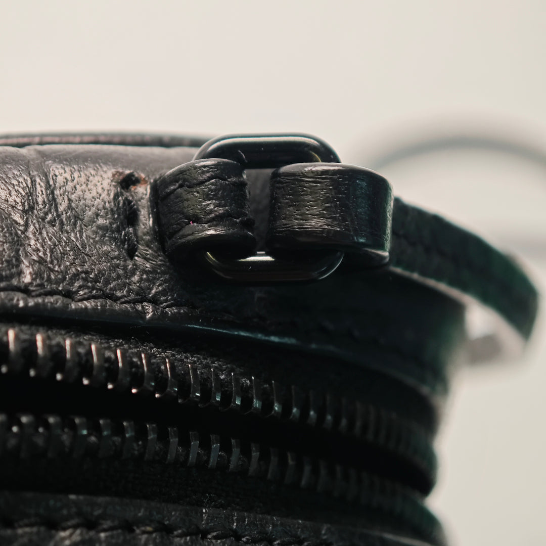 Saint Laurent Mini Croc embossé Cuir Blogger Sac caméra