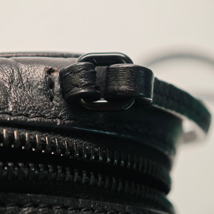 Saint Laurent Mini Croc embossé Cuir Blogger Sac caméra