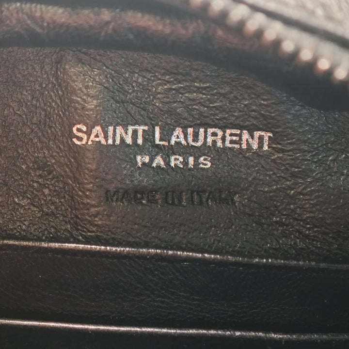Saint Laurent Mini Croc embossé Cuir Blogger Sac caméra