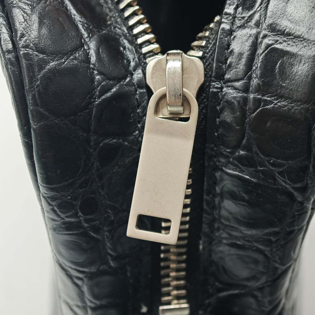 Saint Laurent Crocodile embossé Cuir Camp Sac caméra
