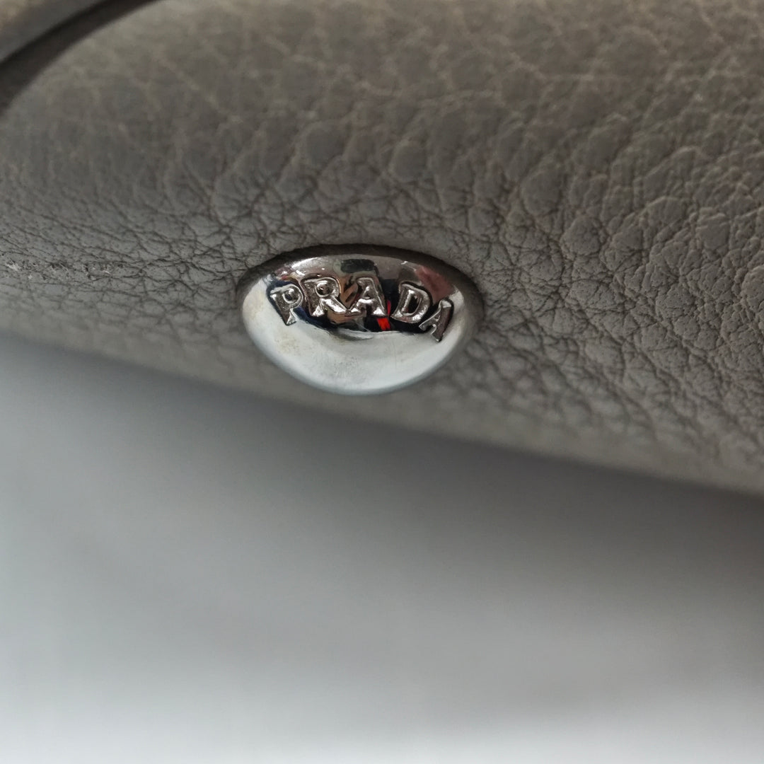 Prada Vitello Daino Side Zip Convertible Cabas