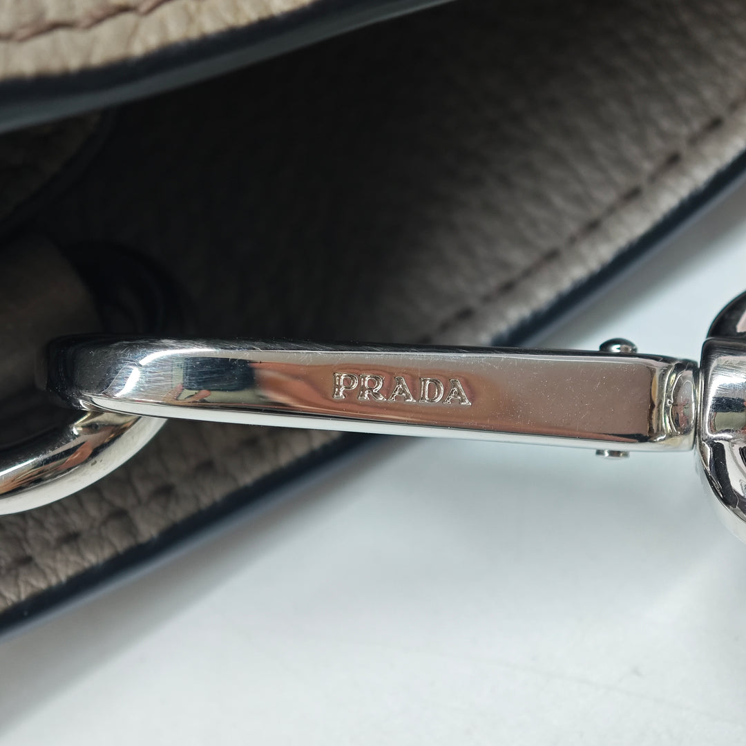 Prada Vitello Daino Side Zip Convertible Cabas