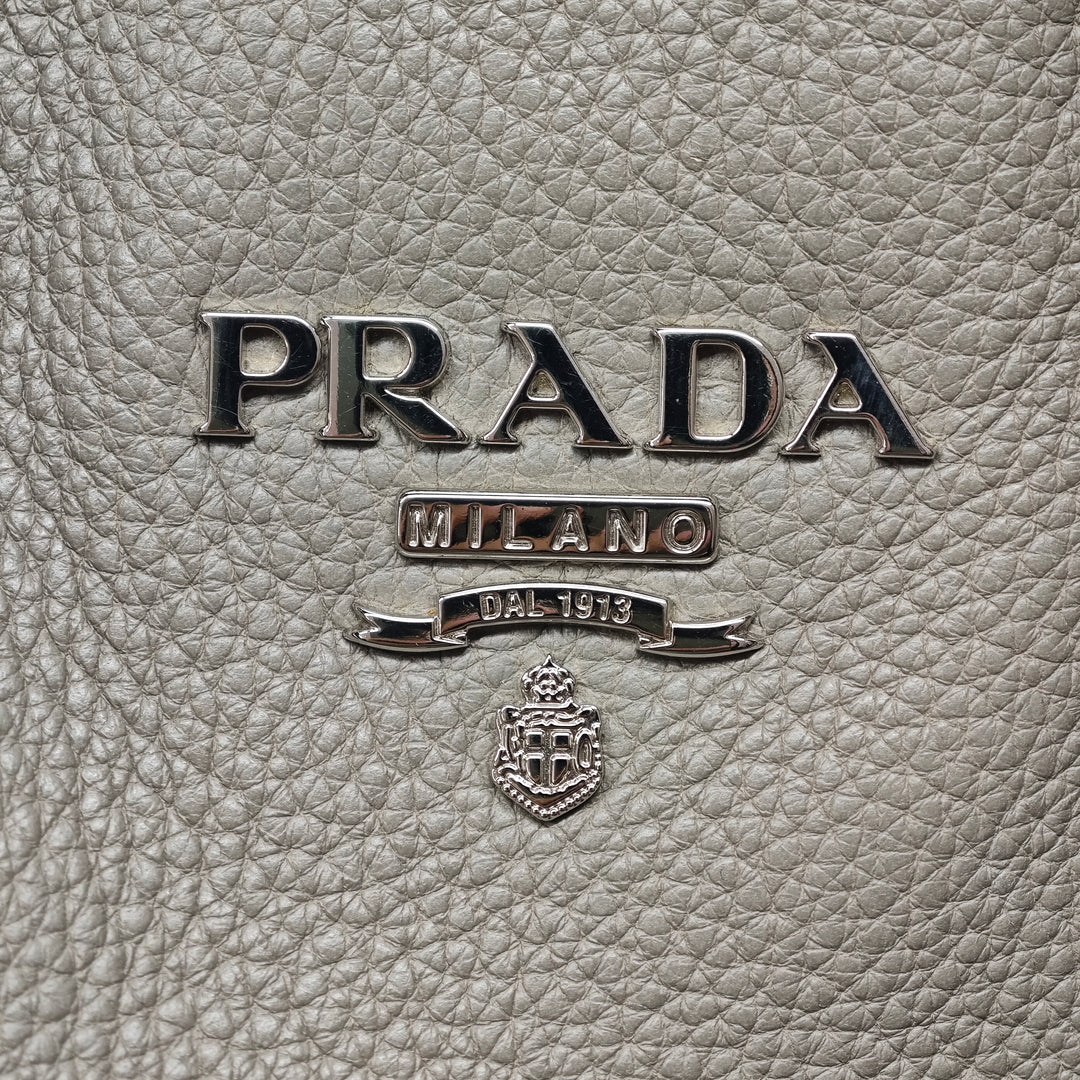 Prada Vitello Daino Side Zip Convertible Cabas