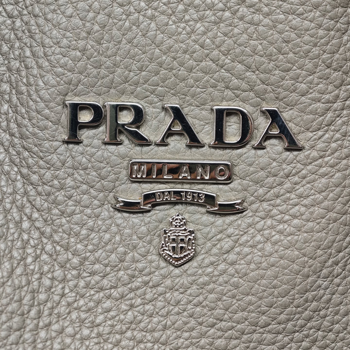 Prada Vitello Daino Side Zip Convertible Cabas