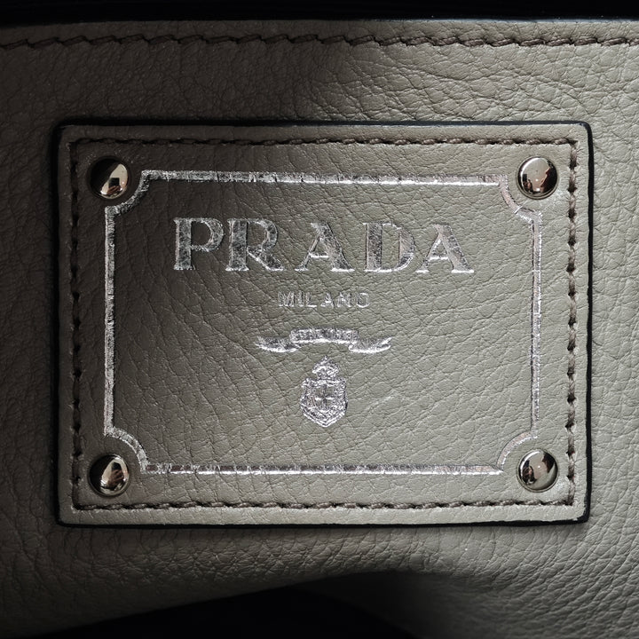 Prada Vitello Daino Side Zip Convertible Cabas