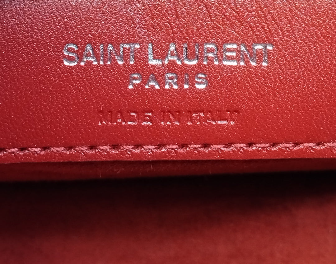 Saint Laurent Medium Croc embossé Cuir Monogram Sunset Sac porté croisé