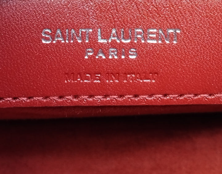 Saint Laurent Medium Croc embossé Cuir Monogram Sunset Sac porté croisé