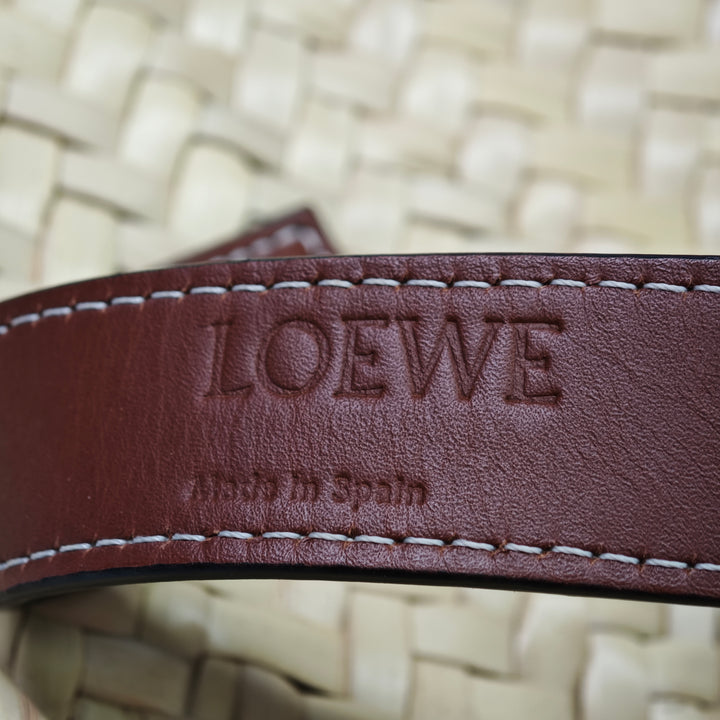 LOEWE Large brodé Raffia Basket Cabas