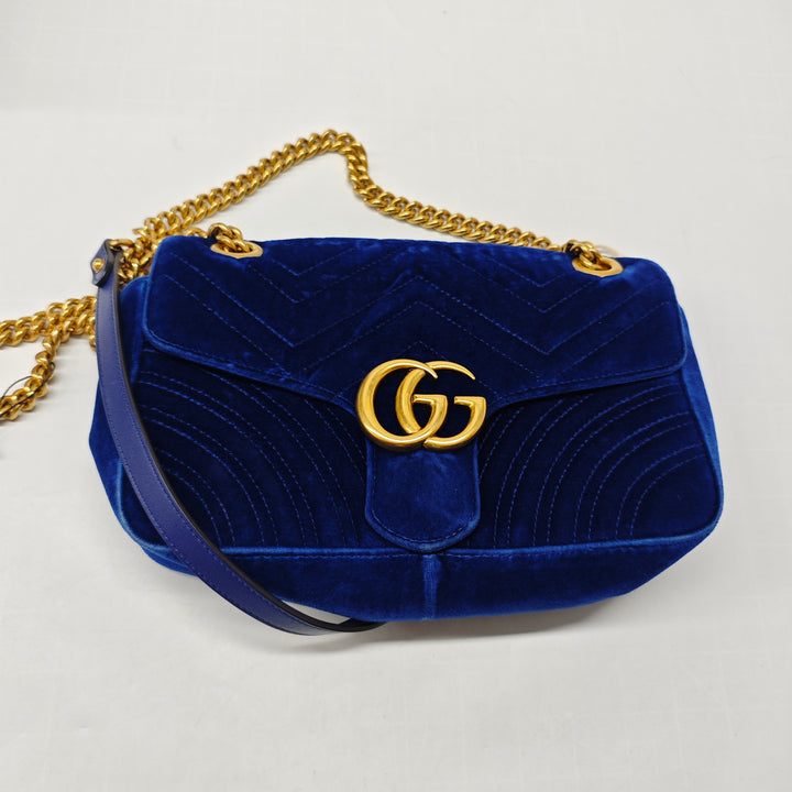 Gucci Medium GG Marmont Matelasse Velours Sac bandoulière