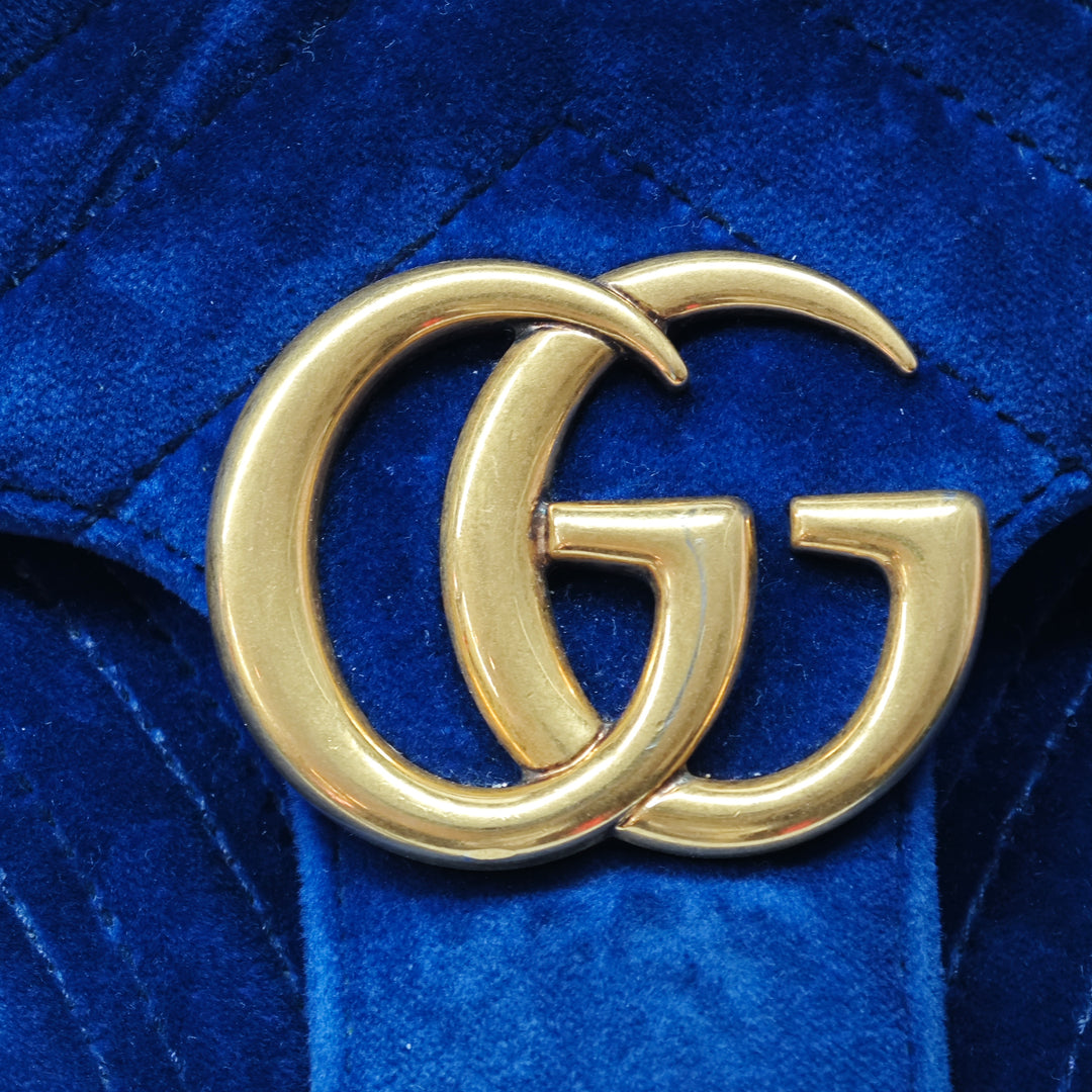 Gucci Medium GG Marmont Matelasse Velours Sac bandoulière