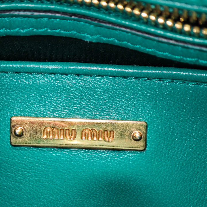 Miu Miu Mini Cuir de chèvre Madras Click sac à anse supérieure