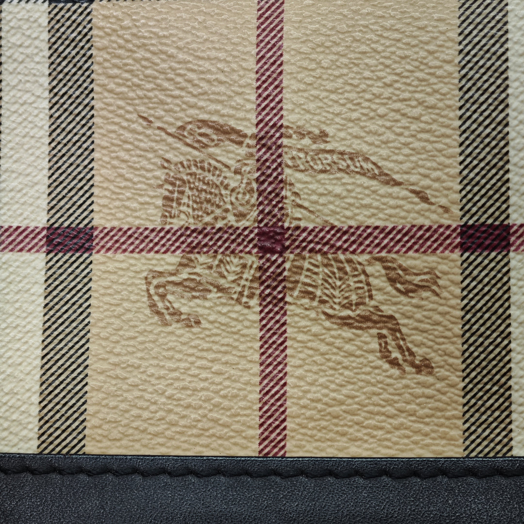 Burberry Haymarket Check Coated Toile Adeline Fold over Pochette