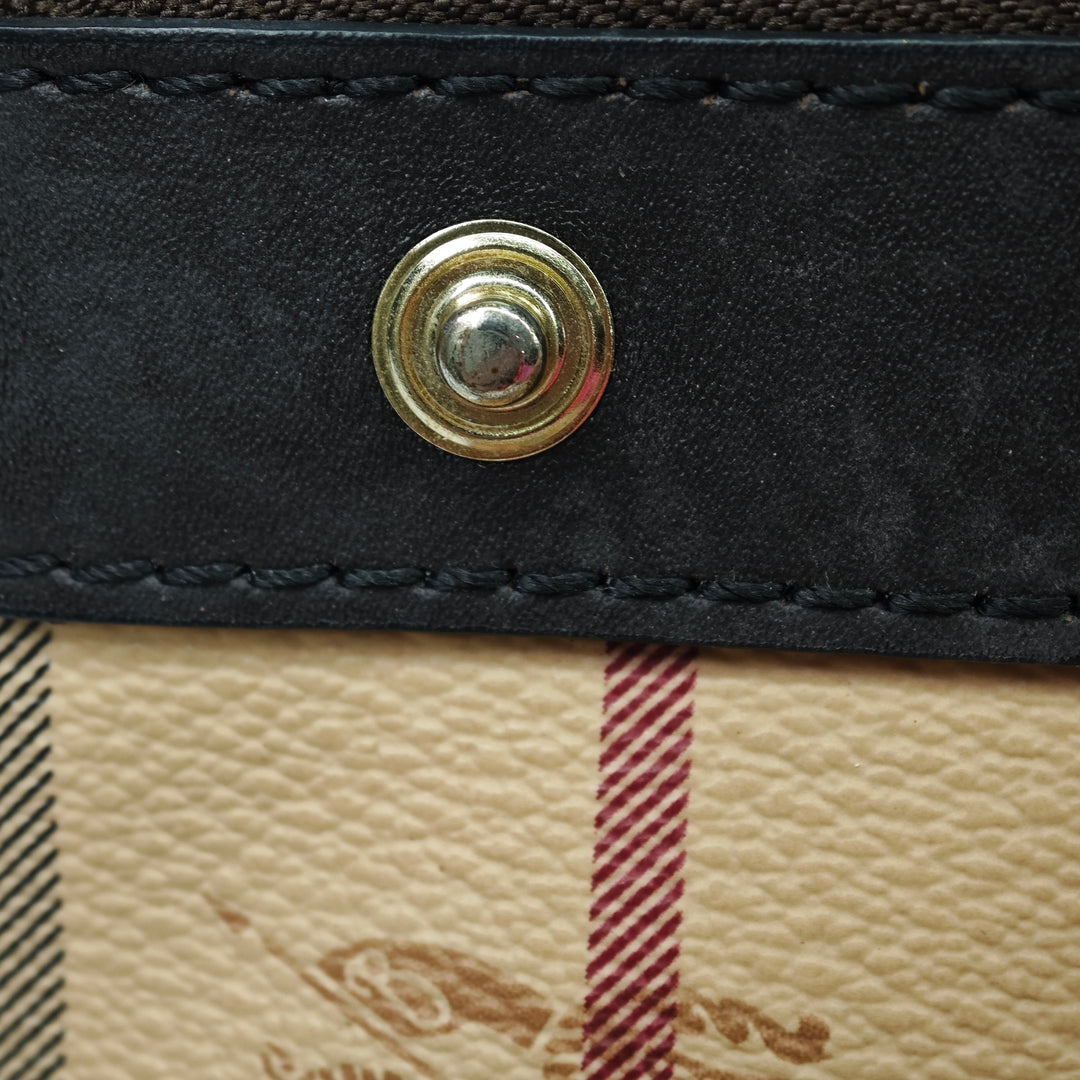 Burberry Haymarket Check Coated Toile Adeline Fold over Pochette