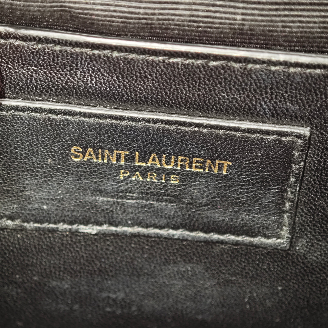 Saint Laurent Medium Grain De Poudre Monogram Kate Sac porté croisé