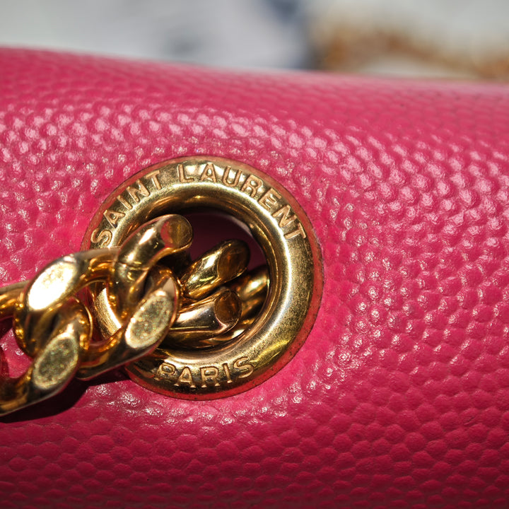 Saint Laurent Medium Grain De Poudre Monogram Kate Sac porté croisé