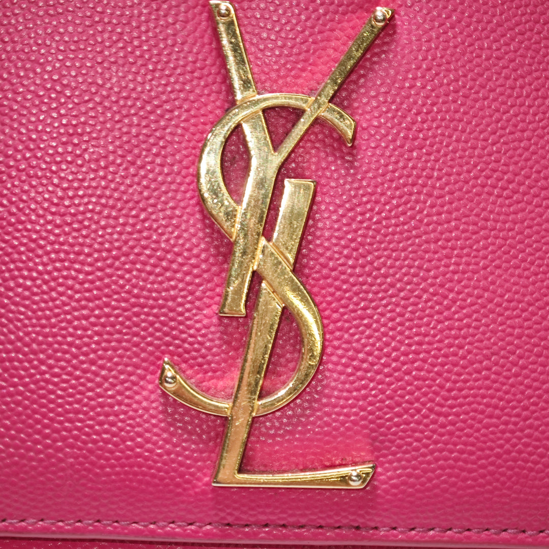 Saint Laurent Medium Grain De Poudre Monogram Kate Sac porté croisé