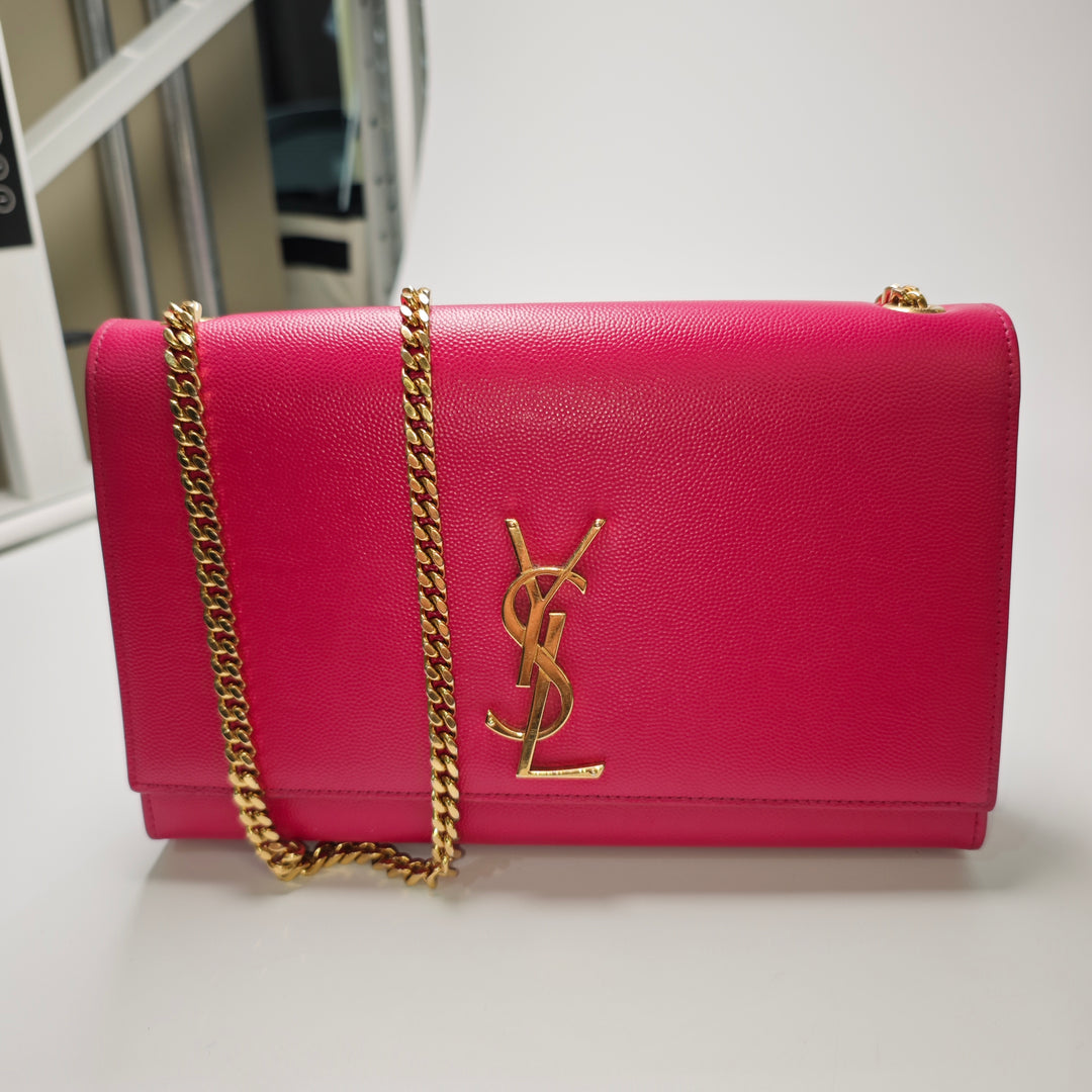 Saint Laurent Medium Grain De Poudre Monogram Kate Sac porté croisé