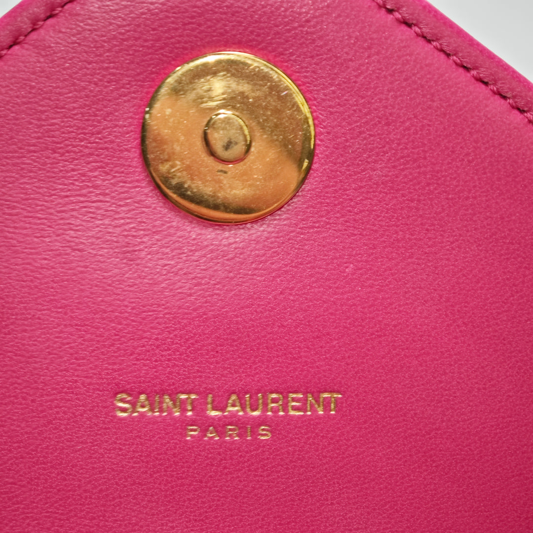 Saint Laurent Small Chevron Cuir de veau Monogram Sac enveloppe