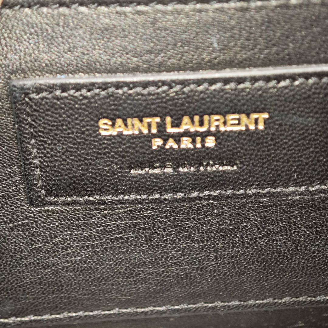 Saint Laurent Small Chevron Cuir de veau Monogram Sac enveloppe
