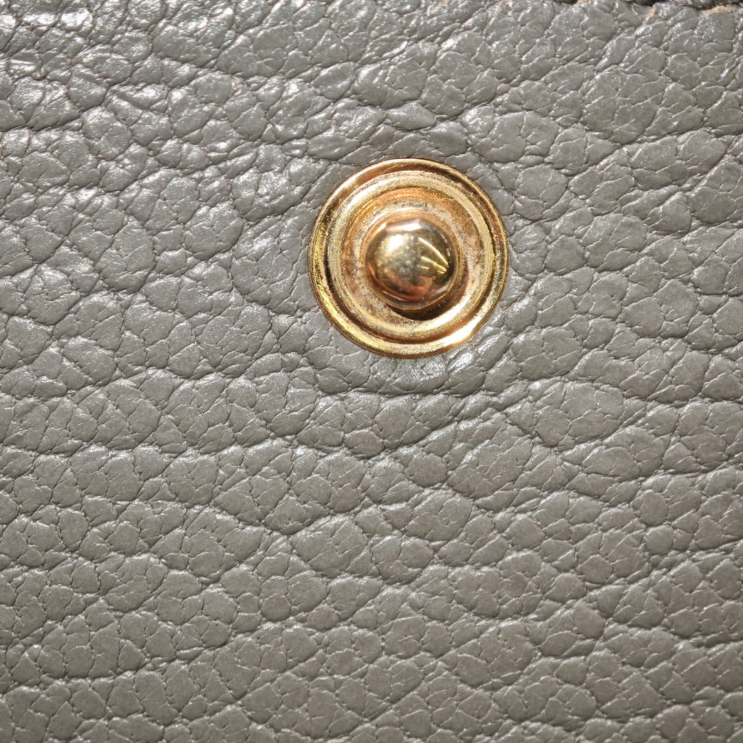 Balenciaga Cuir de chèvre Motocross Metallic Edge Wallet on Chain