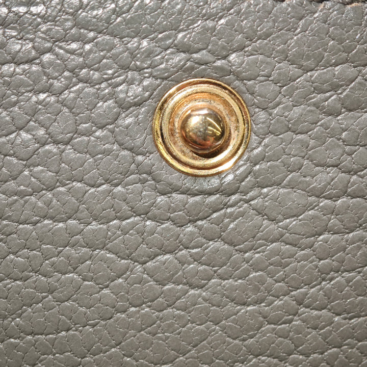 Balenciaga Cuir de chèvre Motocross Metallic Edge Wallet on Chain