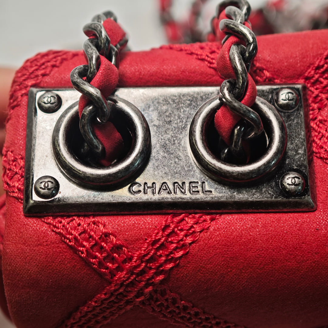 Chanel Mini CC Iridescent Cuir de veau Diamond Stitch à rabat