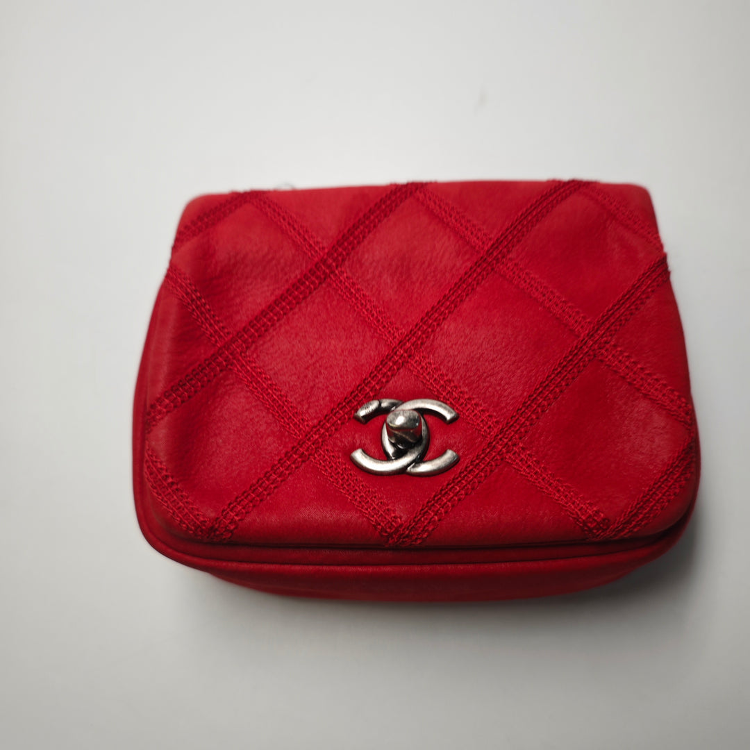 Chanel Mini CC Iridescent Cuir de veau Diamond Stitch à rabat