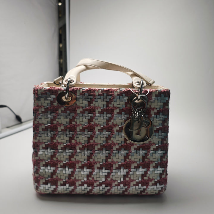 Dior Medium Woven Cuir d’agneau et Tweed Lady Dior